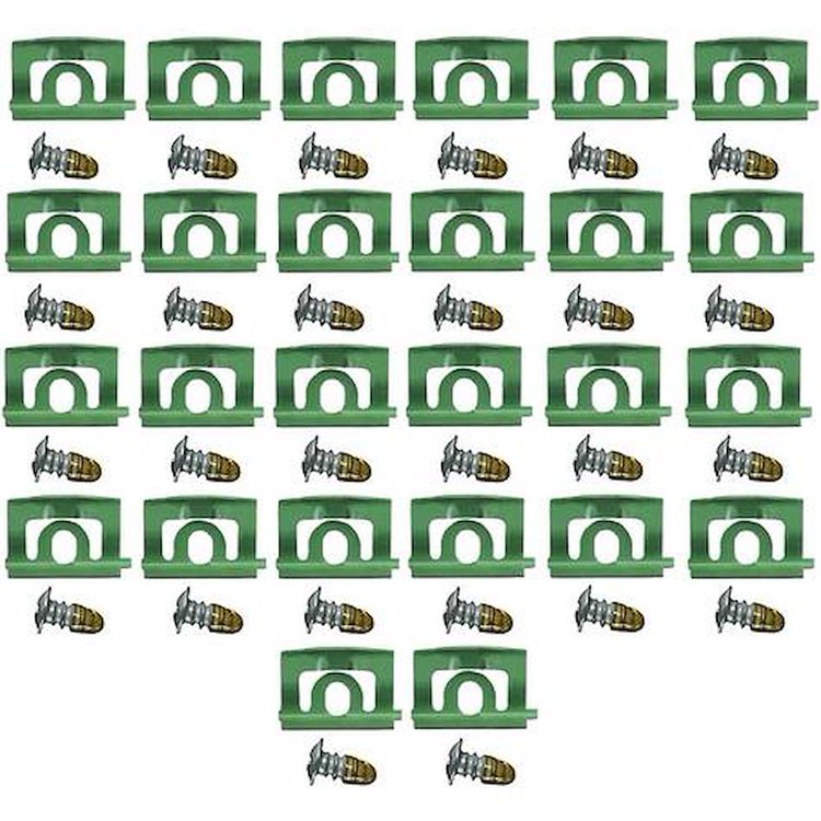 MA9872B Rear Window Molding Clip Set; 1968-69 Plymouth Barracuda; 2 door Fastback; 26 Clip Set With Sealing Screws