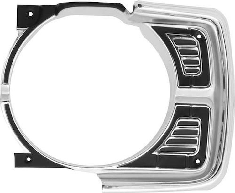 MA9900 Headlamp Bezel 1969 Dodge Dart; Drivers Side