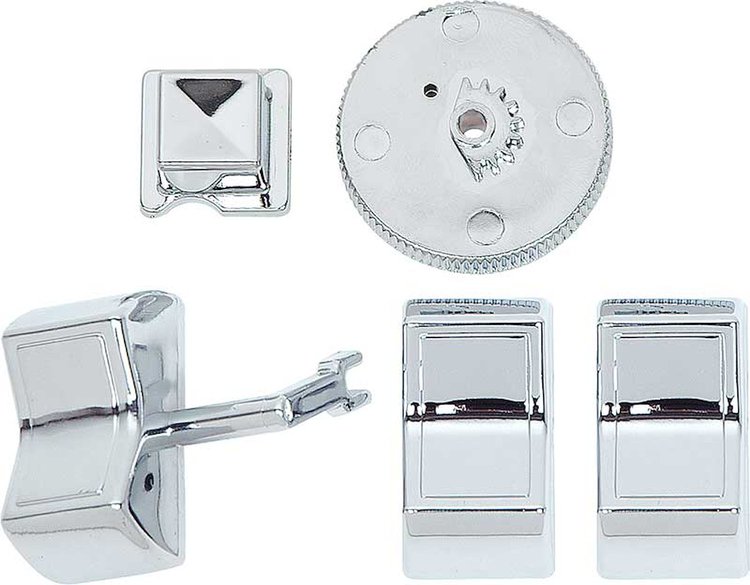 MB1232 1968-69 Dodge Charger Rallye; Dash Knob Set; Chrome ; 5 Piece Set