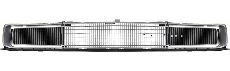 MB143520 Grille And Headlamp Door Set 1968 Dodge Charger; With Grille Extensions; Silver; OE Style