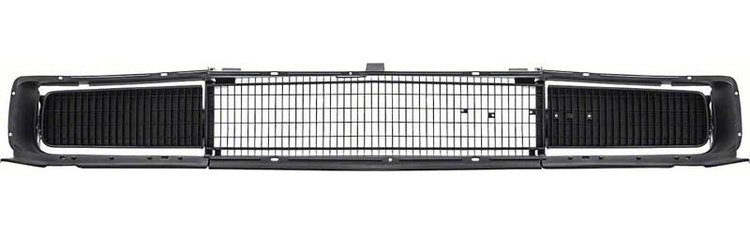 MB143520B 1968 Dodge Charger; Grill And Headlamp Door Set; With Grill Extensions; Blacked Out; Custom Look