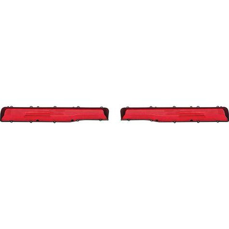 MB1857 Tail Lamp Lens Set 1970 Charger with Reflector; without Silver Accent; Pair