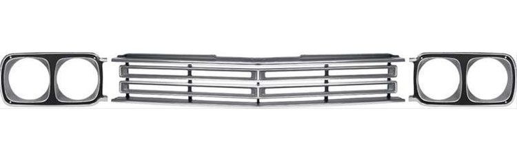 MB2169 Grill and Headlight Bezel Set for 1969 Plymouth Road Runner, Belvedere, Satellite