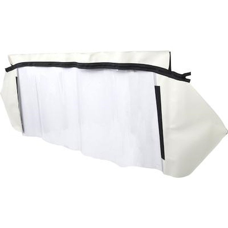 MB230601 1964-65 Coronet, Polara, Belvedere, Fury; Convertible Rear Window; Plastic Curtain; Pinpoint Vinyl; White