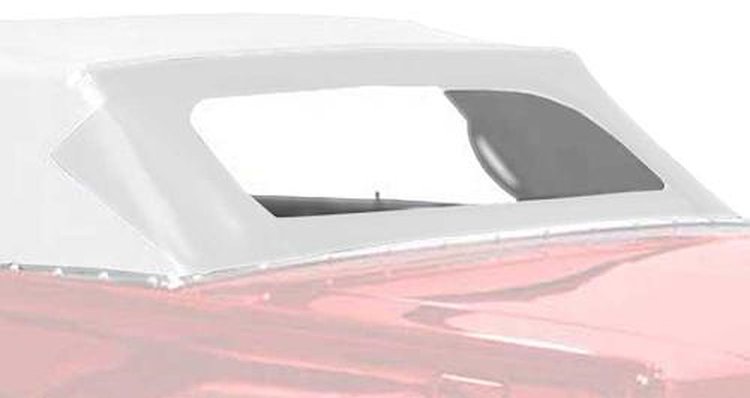 MB230801 1967-70 Dodge, Plymouth B-Body; Convertible Rear Window; Plastic Curtain; Crush Grain; White