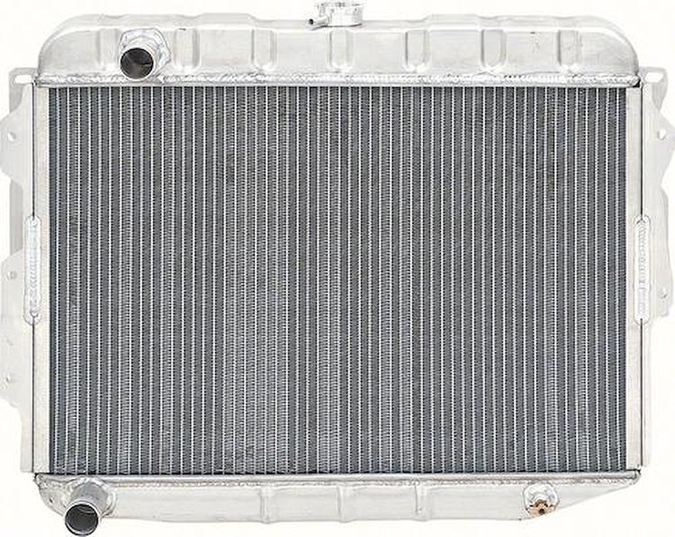 MB2357S Radiator 1966-69 Mopar B-Body Small Block V8 With Std Trans 26" Wide 2 Row Aluminum Desert Cooler
