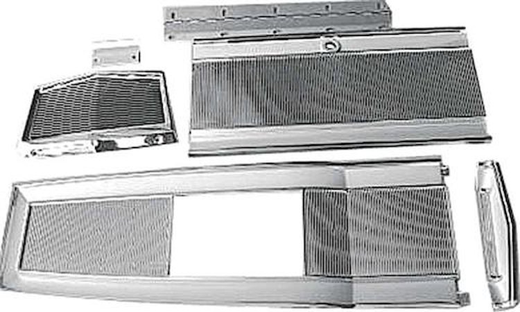MB533 1966-68 Dodge/Plymouth; B-Body; Console Trim Set; With Manual Transmission; 5-Piece Set; Chrome