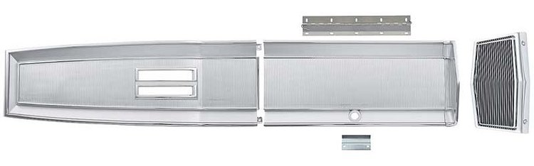 MB534 Consolee Trim Set 1966-68 Mopar B-Body; For Automatic Transmission; 5-Piece; Chrome