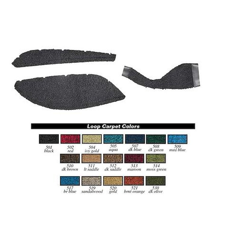 MB552507 Loop Console Carpet Set for 1966-70 Mopar B-Body w/ Automatic Trans [Dark Blue]