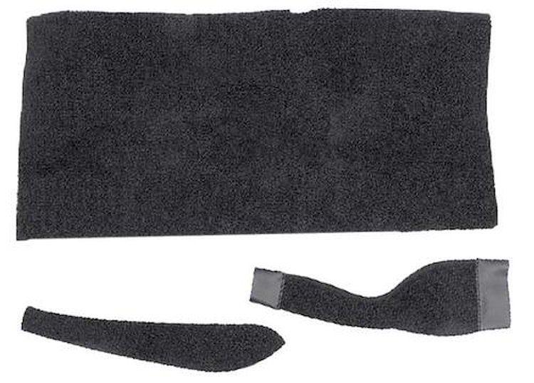 MB553501 1966-70 Mopar B-Body w/ Manual Transmission; Black; Loop Console Carpet Set