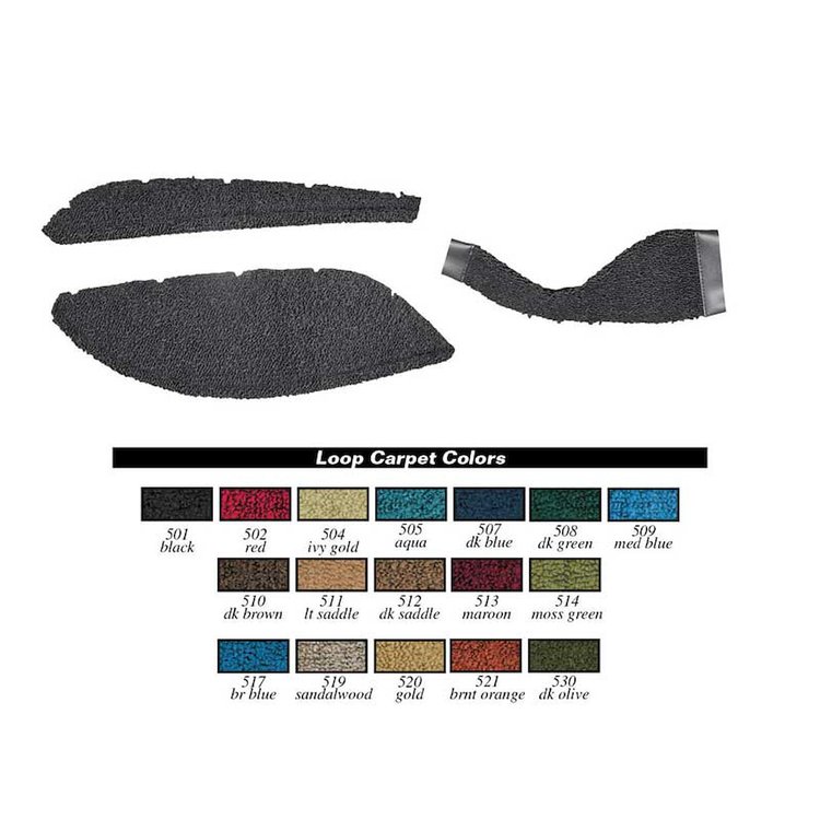 MB553511 1966-70 Mopar B-Body w/ Manual Transmission Medium Saddle; Loop Console Carpet Set