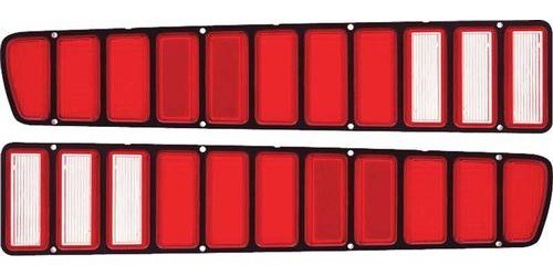 MB5983 Tail Lamp Lenses 1973-74 Dodge Charger; Without Silver Accent; Pair