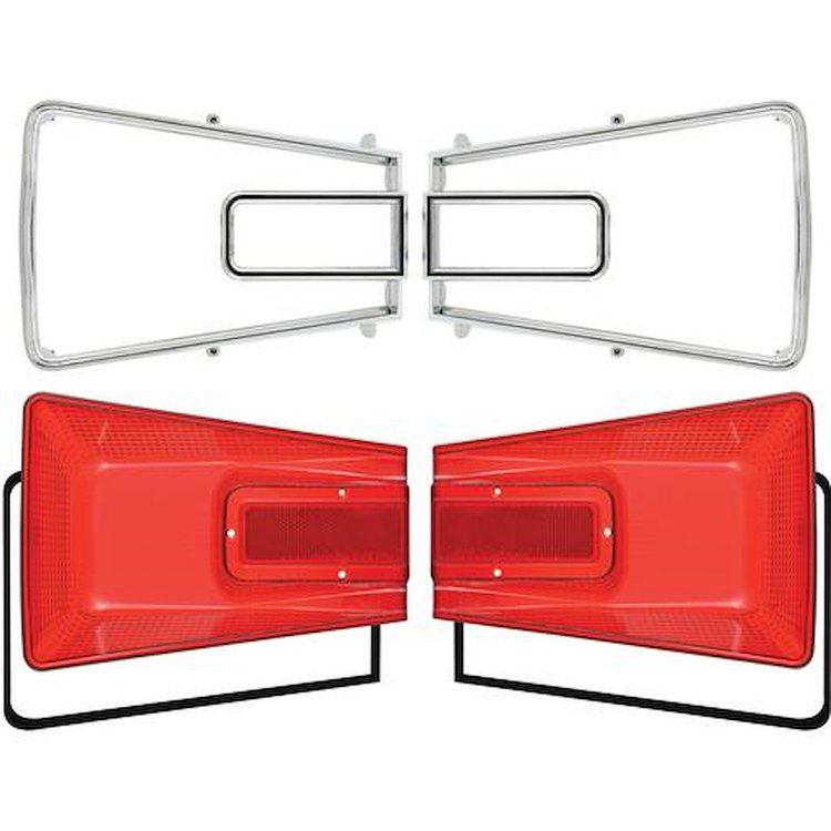 MB7003 1966 Coronet Tail Lamp Kit, Lenses, Bezels, & Gaskets, LH & RH Sides