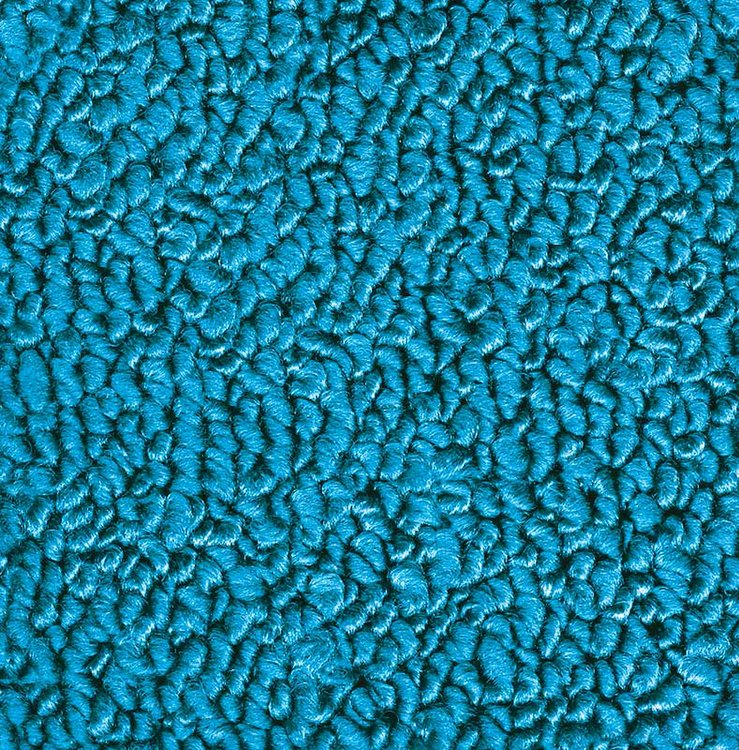 MB938509 Complete 20-Piece Medium Blue Loop Carpet Set 1966 Dodge Charger With Auto Trans
