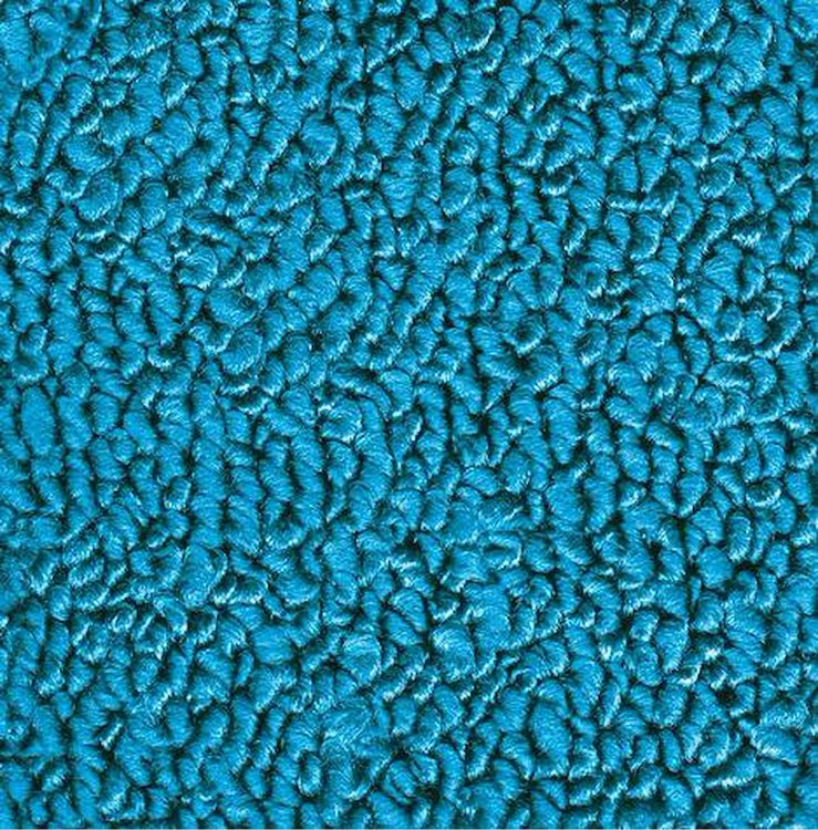 MB942509 Passenger Area Medium Blue Loop Carpet Set 1967 Dodge Charger With 4-Speed