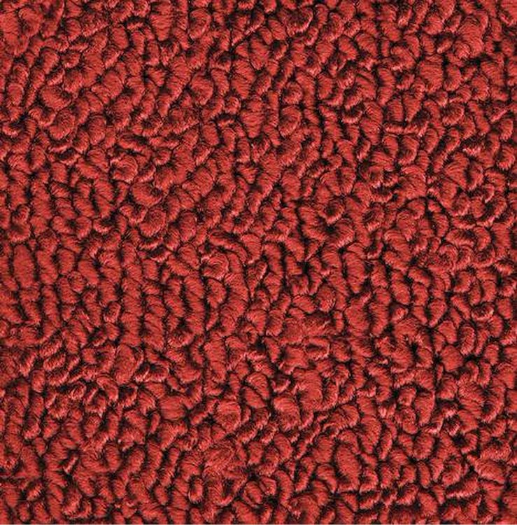 MB943502 Passenger Area Red Loop Carpet Set With Console Strips 1967 Dodge Charger With 4-Speed