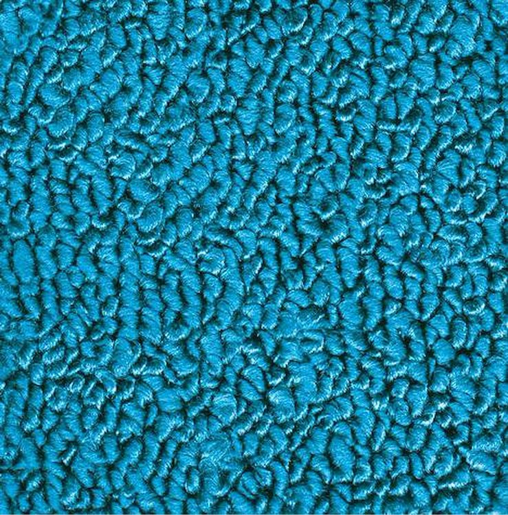MB945509 Passenger Area Medium Blue Loop Carpet Set With Console Strips 1967 Dodge Charger With Auto Trans