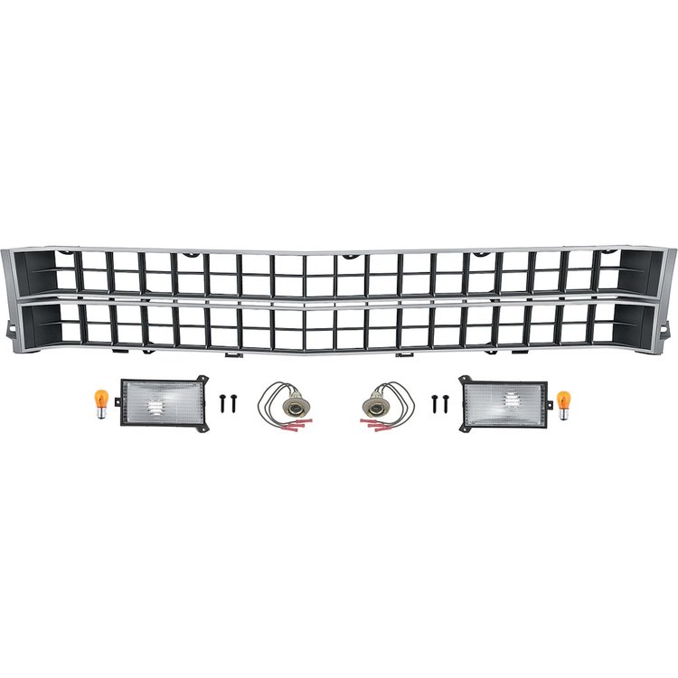MB9931 Grill Assembly Kit 1973-74 Road Runner, GTX, Satellite Sebring Plus; Black
