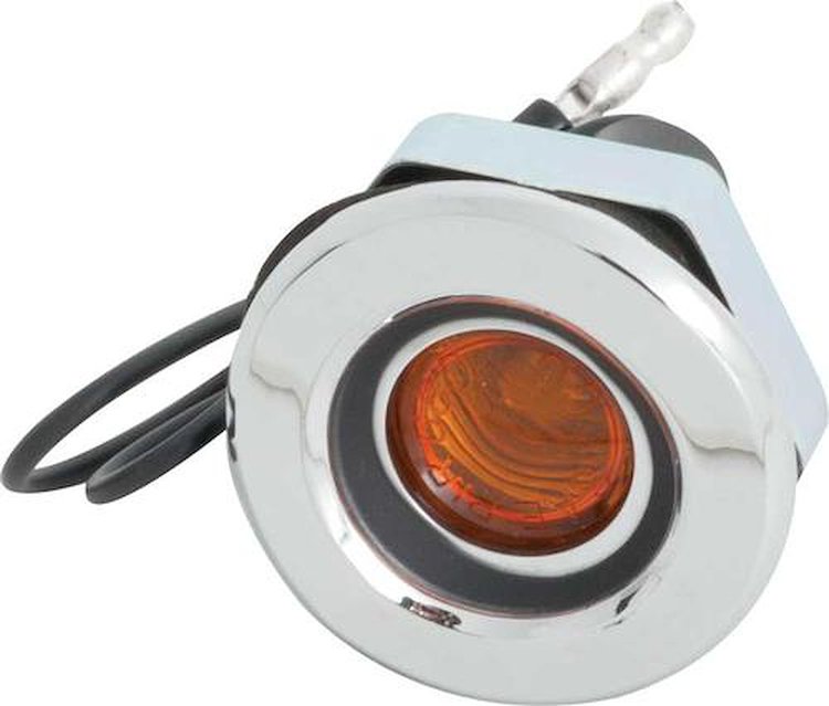 MD2054B 1968 Dodge Dart, Charger; Front Side Marker Lamp Assembly; Curved Style; Amber Lens; Made in the USA!