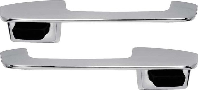 MD4231 Front Outer Door Handle Set 1967-70 Dodge, Plymouth A, B-Body; with Black Buttons
