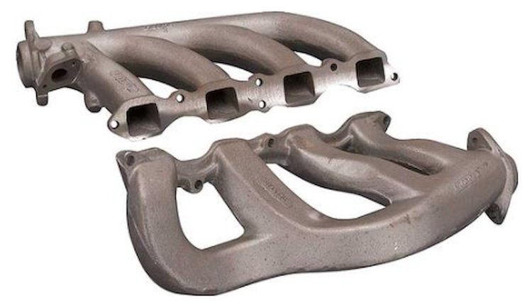 Exhaust Manifold Set 1966-1971 Mopar A/B-Body Hemi, without Heat Riser [Natural Textured Finish]