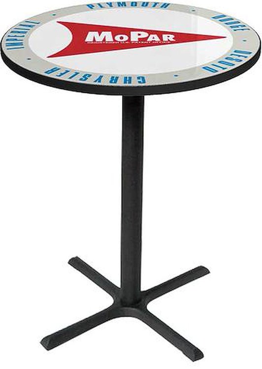 MD671102 Pub Table With Black Base 1959-63 Style Mopar Logo