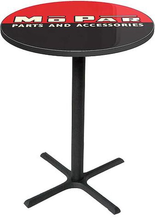 MD671103 Pub Table With Black Base 1948-53 Style Mopar Black/Red parts And Accessories Logo