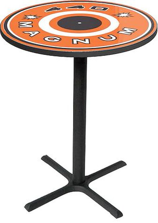 MD671111 Pub Table With Black Base Mopar 440 Magnum Logo