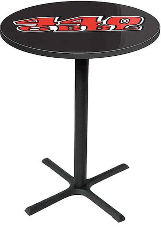 MD671112 Pub Table With Black Base Mopar 440 6 Bbl Logo
