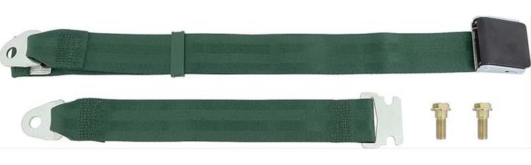 MD687013 Rear Seat Belt w/Black Lift Latch for 1968-1970 Mopar A-Body, B-Body [Green]