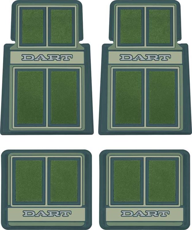 MD690257 Custom Logo Floor Mat Set for 1963-1976 Dodge Dart