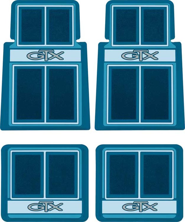 MD690407 Custom Logo Floor Mat Set for 1967-1971 Plymouth GTX