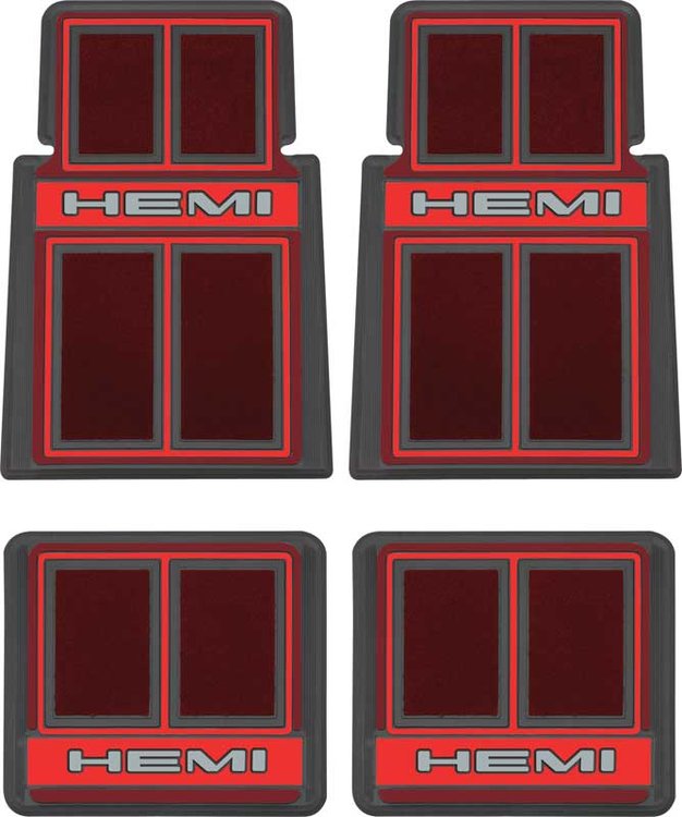 MD690502 Custom Logo Floor Mat Set for 1966-1971 Dodge, Plymouth