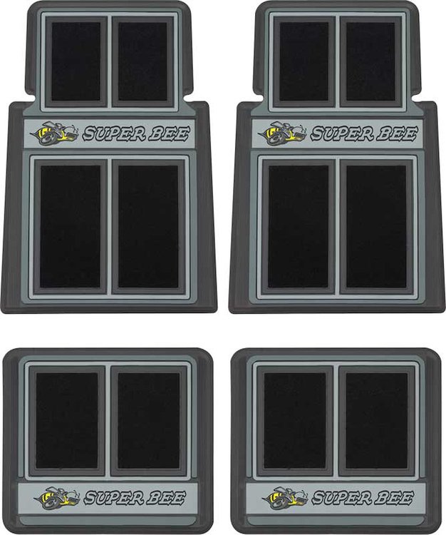 MD690801 1968-1971 Dodge Super Bee; Carpet Floor Mat Set; Black ; 4 Piece Set