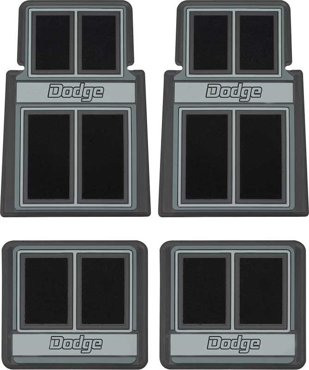 MD690901 1960-1976 Dodge; Molded Carpet Floor Mat Set; Black ; 4 Piece Set