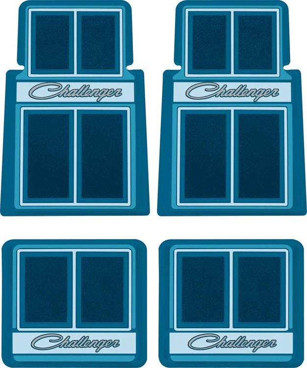 MD691007 Custom Logo Floor Mat Set for 1970-1974 Dodge Challenger
