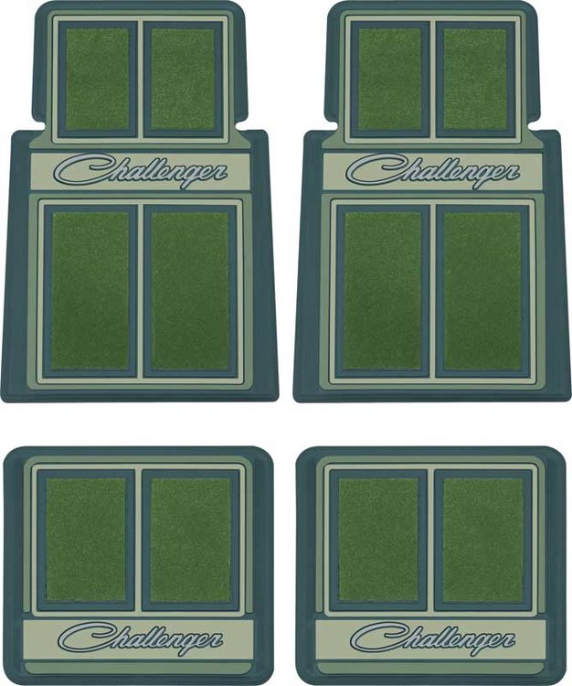 MD691057 Custom Logo Floor Mat Set for 1970-1974 Dodge Challenger