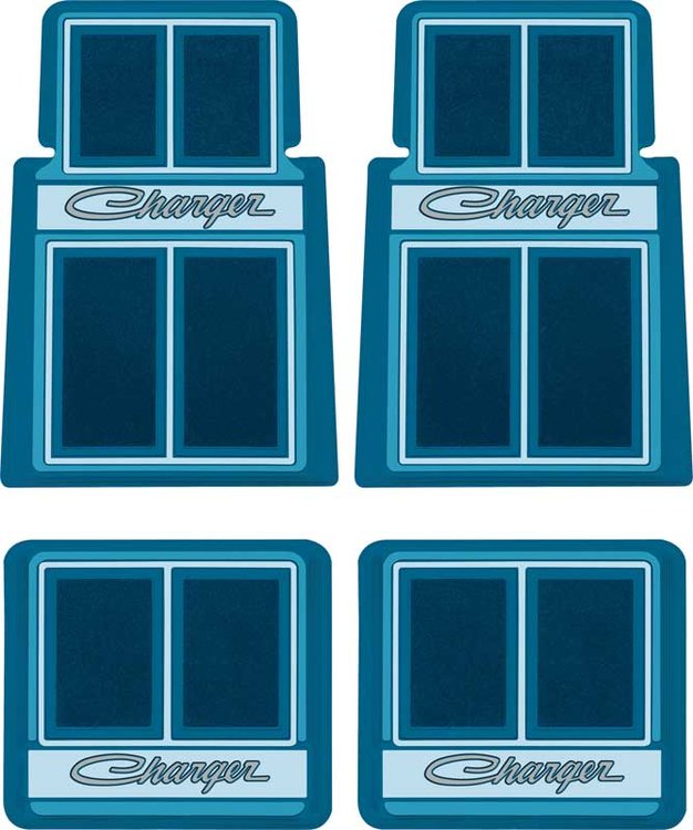 MD691107 Custom Logo Floor Mat Set for 1966-1978 Dodge Charger