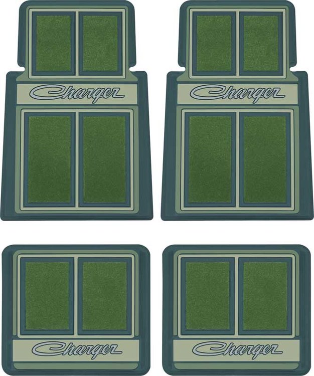 MD691157 Custom Logo Floor Mat Set for 1966-1978 Dodge Charger