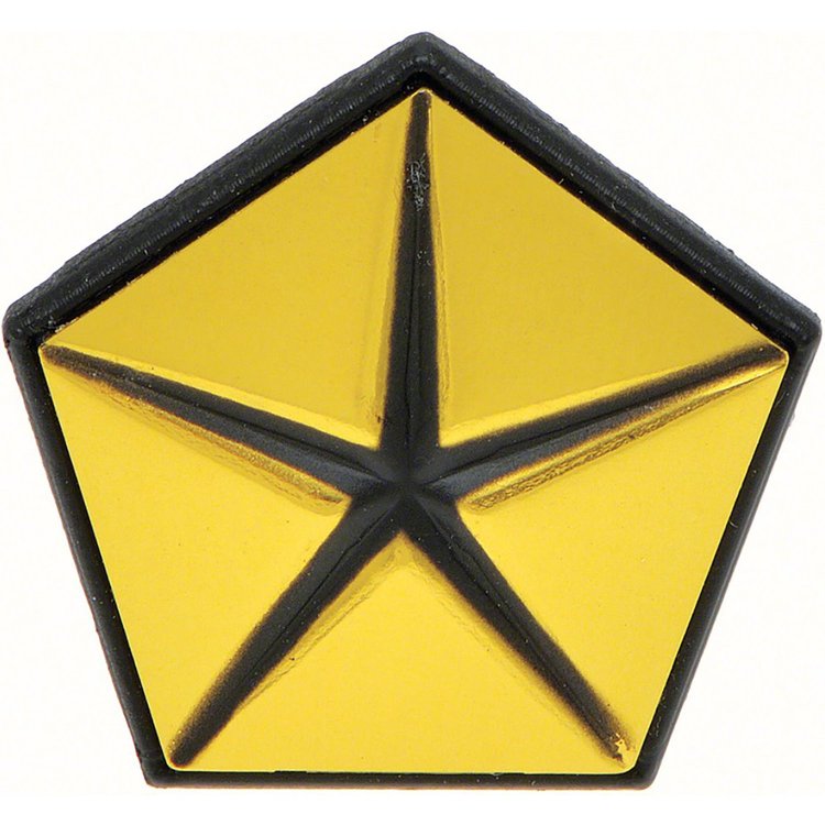 MD7087 Chrysler Gold Pentastar Fender Emblem