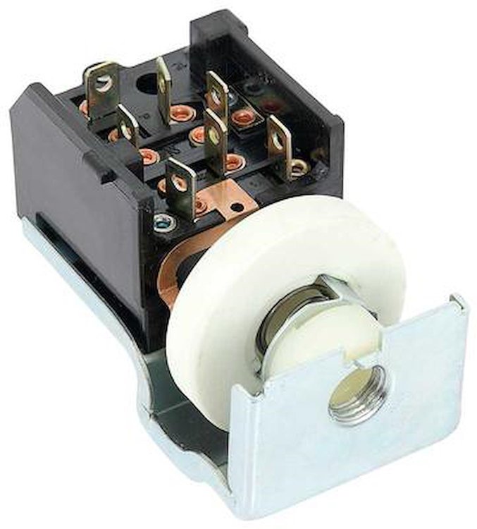 MD9340 1962-81 AMC, Chrysler, Dodge, Plymouth; Headlamp Switch; 7-Terminal; with 1-5/8 in. Rheostat