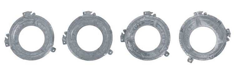 MD9501 Headlamp Bucket Set 1971-74 Mopar Inner and Outer LH and RH Sides; Set of Four