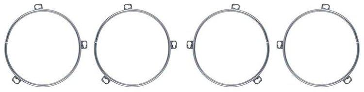 3-Tab Headlamp Trim Ring Set 1964-76 Mopar ; Set of Four