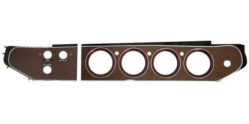 ME1486 1972-74 Barracuda, Cuda, Challenger; Woodgrain Rallye Gauge Bezel Set; Hardtop; 3 Switch