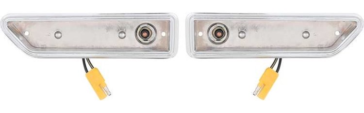ME1515 1970-71 Challenger; Front Fender Side Marker Bezel Set; Pair