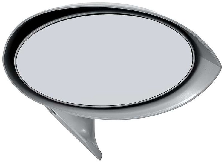ME1644 Manual Outer Door Mirror 1970 Barracuda, Cuda, Challenger; Bullet Style; Primered; RH Passenger Door
