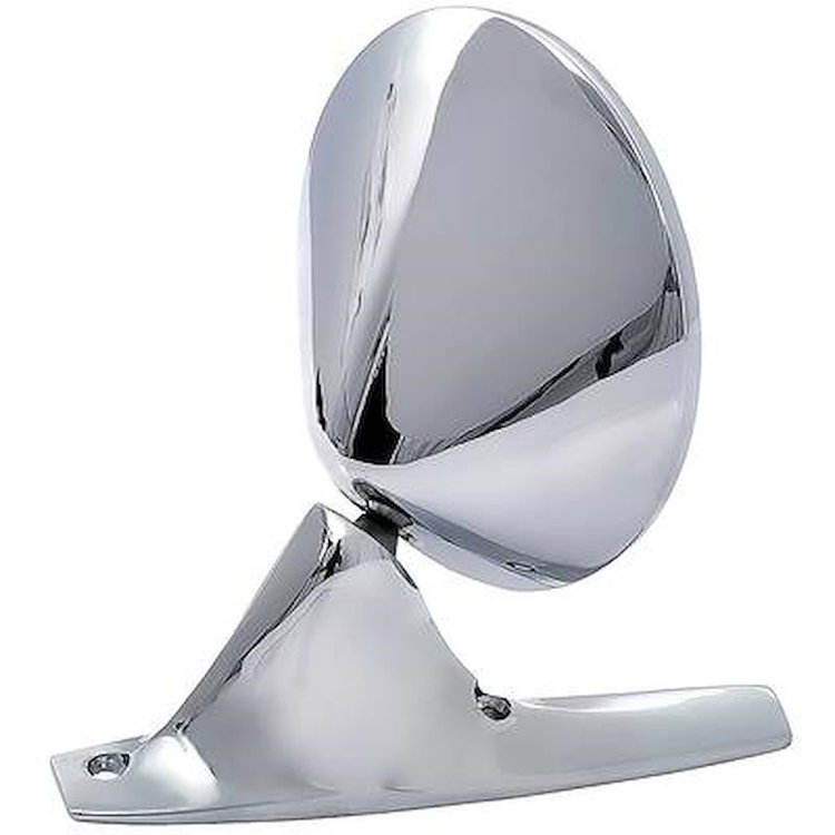 ME1646A Outer Door Mirror; 1971 Dodge, Plymouth B, E-Body; Manual; Round; Chrome; LH Driver Door