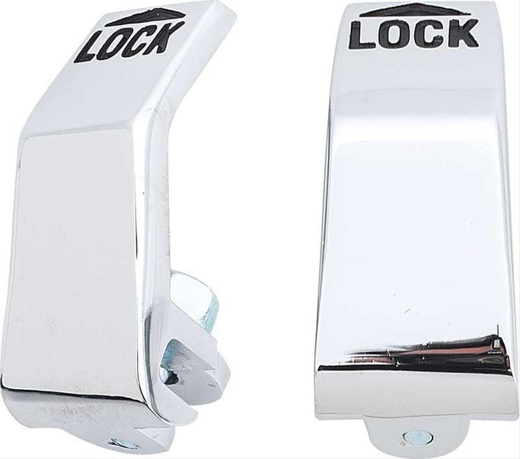ME2100 Chrome Door Lock Levers 1970-74 Barracuda, Cuda, Challenger; Pair