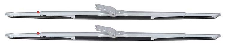 ME7601B Wiper Blade Set 1966-70 Dodge, Plymouth; 16" Bayonet Style; ANCO Style; Long Frame; Satin; Pair