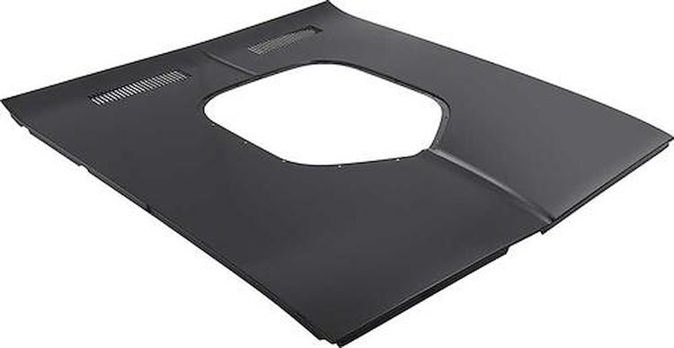 MM1115A 1970-74 Plymouth Barracuda, Cuda; Shaker Hood; 6 Pack or Hemi; w/o Hood Pin Holes; EDP Coated